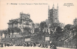 FECAMP La Caisse D Epargne Et L Eglise Saint Etienne 20(scan Recto-verso) MA1745 - Fécamp