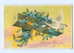 Y8674/ Fröhliche Pfingsten Brieftaube 1912 Litho Prägedruck AK - Pentecôte
