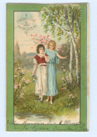 Y8622/ Fröhliche Pfingsten Mädchen 1910 Litho Prägedruck AK - Pentecôte