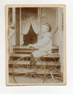 Y8171/ Kabinettfoto Junge Mit Dreirad Ca.1905  Spielzeug  - Jeux Et Jouets