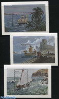 Antigua & Barbuda 1998 Sailing Ships 3 S/s, Mint NH, Transport - Ships And Boats - Boten