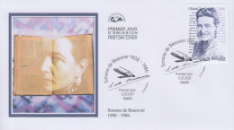 Enveloppe    FDC  1er   Jour    FRANCE    Simone  DE  BEAUVOIR    2021 - 2020-…