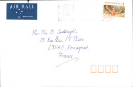 AUSTRALIE SEUL SUR LETTRE POUR LA FRANCE 1996 - Covers & Documents