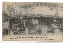 Paris 16 ème Arr (75) : Le Magasin D'alimentation Besnault Rue Raynouard En 1910 (animé) PF. - Paris (16)