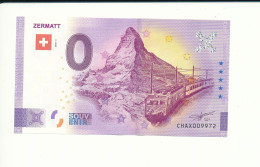 Billet Touristique 0 Euro - ZERMATT - CHAX - 2020-5 - ANNIV - N° 9972 - Billet épuisé - Altri & Non Classificati