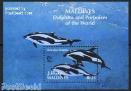 Maldives 1995 Hourglass Dolphin S/s, Mint NH, Nature - Sea Mammals - Maldives (1965-...)