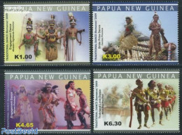 Papua New Guinea 2009 Traditional Dance 4v, Mint NH, Performance Art - Various - Dance & Ballet - Folklore - Dance