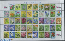 Japan 1990 Flowers 47v M/s, Mint NH, Nature - Flowers & Plants - Unused Stamps
