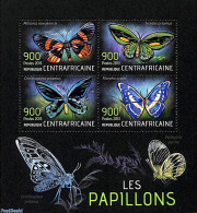 Central Africa 2013 Butterflies 4v M/s, Mint NH, Nature - Butterflies - Zentralafrik. Republik