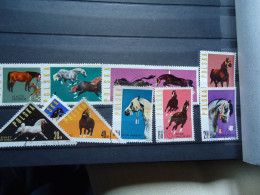 POLSKA  POLAND USED  10 STAMPS  ANIMALS  HORHES - Cavalli