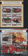 Guinea, Republic 2016 Fire Engines 2 S/s, Mint NH, History - Transport - Netherlands & Dutch - Automobiles - Fire Figh.. - Geographie