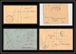 0808 Lot 4 1914/1918 3ème Escadron Saphis Marocains Marrakech 1914 Lettre Cover Occupation Du Maroc War 2 Signé - Colecciones