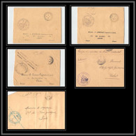 0727 Lot 5 Lettres Region Chaouia Bureaux De Comptabilité Casablanca Lettre Cover Occupation Du Maroc War 2 Signées - Verzamelingen