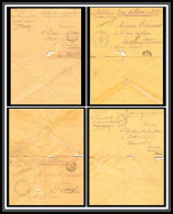 0546 Lot 2 Lettres Réutilisées Gendarmerie Nationale Force Publique Guercif Lettre Cover Occupation Du Maroc War Signées - Collezioni