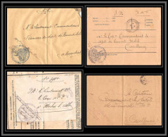 0293 Lot De 4 Documents Région Rabat Train Des équipages Militaires Lettre Cover Occupation Du Maroc War Dont Signés - Sammlungen