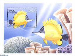 Maldives 1998 Forcipiger Flavissimus S/s, Mint NH, Nature - Fish - Fishes