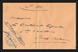 1016 Poste De Nekhila Signé Commandant D'armes 1913  Lettre Cover Occupation Du Maroc War  - Covers & Documents