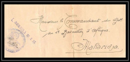 1024 Devant Journal Poste Camp De Nekhila Pour Mahiridja Lettre Cover Occupation Du Maroc War Signé Pallet - Covers & Documents