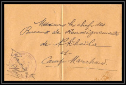 0980 Rabat Salé Signé Commandant De Cercle Pour Camp Maréchaux Lettre Cover Occupation Du Maroc War - Cartas & Documentos