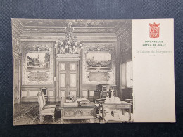 CP BELGIQUE - BELGÏE (V2402) BRUXELLES (2 Vues) Hôtel De Ville Le Cabinet Du Bourgmestre - Monumenti, Edifici