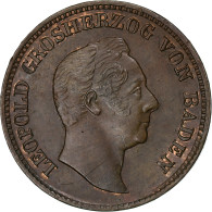 Allemagne, Bade, Leopold I, Kreuzer, 1844, Karlsruhe, Cuivre, SUP, KM:216 - Groschen & Andere Kleinmünzen