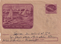A24608 -  Yole Lac Herastrau,entier Postal,1958,Lake Yole Herastrau Bucharest Rare Cover Stationery Romania - Interi Postali