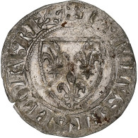 France, Charles VI, Blanc Guénar, 1380-1422, Atelier Incertain, Billon, TB+ - 1380-1422 Carlos VI El Bien Amado