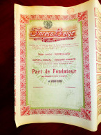 Inreco Belge 1925 Brussels Share Certificate - Otros & Sin Clasificación