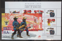 Macau Bogen 1143-1146 Und Block 90 Postfrisch Feuerwehr #GC659 - Other & Unclassified