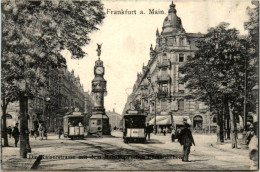 Frankfurt, Die Kaiserstrasse Mit Dem Mannskopfschen Uhrtürmchen - Frankfurt A. Main