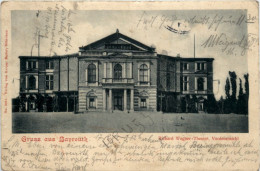 Bayreuth, Grüsse, Richard Wagner-Theater, Vorderansicht - Bayreuth