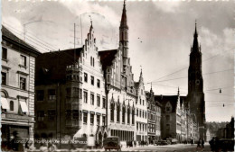 Landshut, Martinskirche Mit Rathaus - Landshut