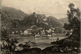 Heidelberg, Das Schloss Von Der Hirschgasse Gesehen - Heidelberg