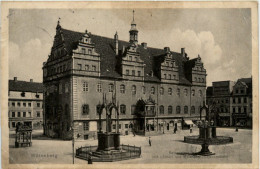 Wittenberg, Rathaus Mit Luther- Und Melanchthon-Denkmal - Wittenberg