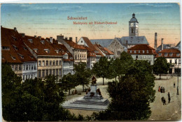 Schweinfurt, Marktplatz Mit Rückert-Denkmal - Schweinfurt