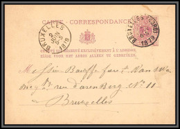 75574 N°10A Lion Couché 5c Violet Bruxelles Nord 1879  Entier Postal Stationery Carte Postale Belgique - Cartes Postales 1871-1909