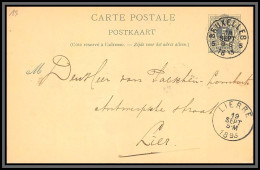 75532 N°19 Lion Couché 5c Vert Bruxelles Lierre 1893 Entier Postal Stationery Carte Postale Belgique - Briefkaarten 1871-1909