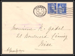 75161 90c Bleu PAI F3 Roanne Loire 1941 147x112 Paix Entier Postal Stationery Enveloppe France - Sobres Tipos Y TSC (antes De 1995)