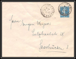 75107 25c Bleu SEC J9 147 X 112 1925 Strasbourg Semeuse Entier Postal Stationery Enveloppe France - Standard- Und TSC-Briefe (vor 1995)