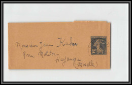 75057 2c Camée SEC B1 Semeuse Hayange Moselle Semeuse Entier Postal Stationery Bande Journal Wrapper France - Streifbänder