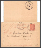 75002 10c Lignée SEL A7f Date 623 Semeuse Entier Postal Stationery Carte Lettre France Selonge Cote D'or 1906 - Cartes-lettres