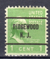 NJ-587; USA Precancel/Vorausentwertung/Preo; RIDGEWOOD (NJ), Type 257 - Préoblitérés