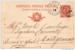 1904   CARTOLINA CON  ANNULLO ROMA X MONTEGRANARO - Entiers Postaux
