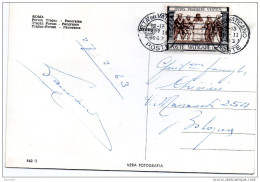 1963  CARTOLINA CON ANNULLO CITTÀ DEL VATICANO - Briefe U. Dokumente