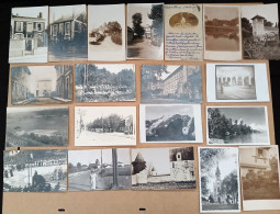 Lot De 20 CARTES PHOTOS (5) - Villes, Villages, Maisons, Châteaux, églises, Usines, Commerces,..Pas Ou Peu D'identifiées - 5 - 99 Postcards