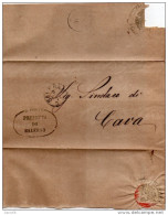 LETTERA CON ANNULLO SALERNO X CAVA - 1. ...-1850 Prephilately