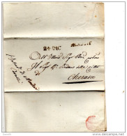 1830  LETTERA CON ANNULLO  MONDOVI CUNEO - 1. ...-1850 Prefilatelia