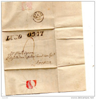 1855  LETTERA CON ANNULLO LUGO  RAVENNA + FAENZA - ...-1850 Préphilatélie