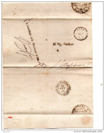 1858  LETTERA CON ANNULLO ASTI + ANNULLO AMBULANTE TRA TORINO E GENOVA - 1. ...-1850 Prephilately