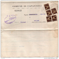 1946 LETTERA CON ANNULLO CAPANNOLI PISA - Poste Aérienne